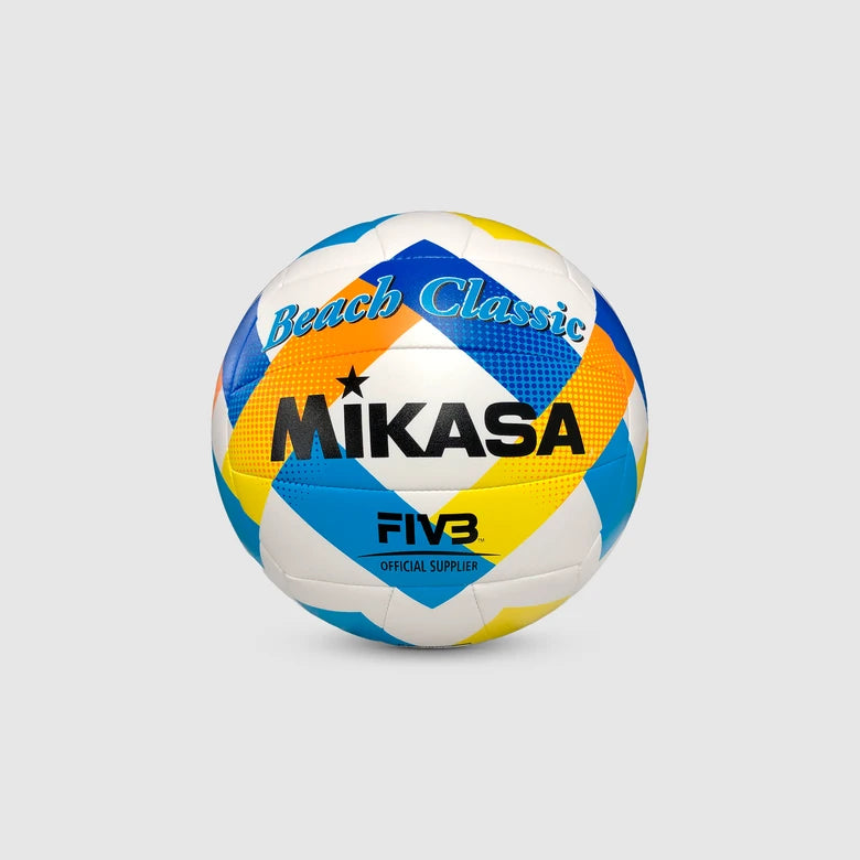 Bola de Vôlei de Praia Mikasa BV543-Y Branco, Amarelo e Azul