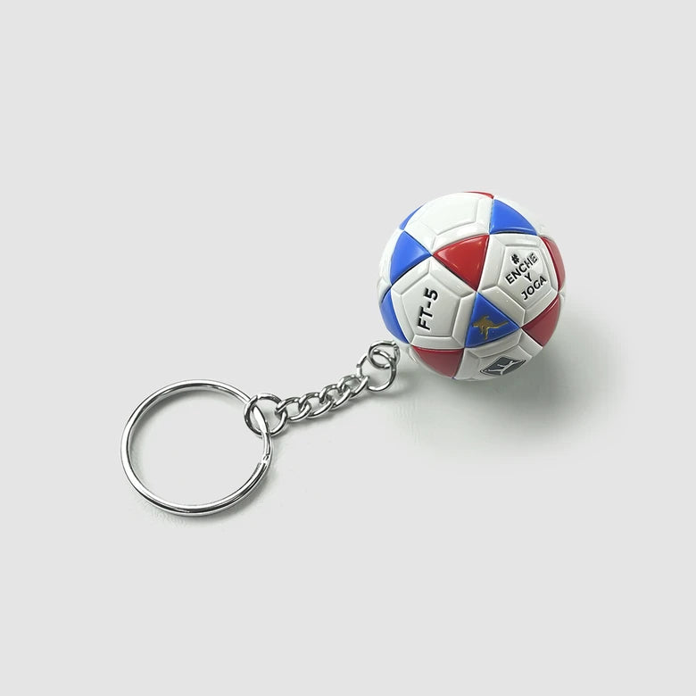 Chaveiro Bola de Futevôlei Mikasa FT-5 - Branco, Vinho e Azul