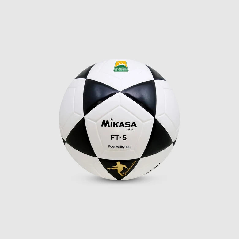 Bola Oficial de Futevôlei Mikasa FT-5 - Branca e Preta